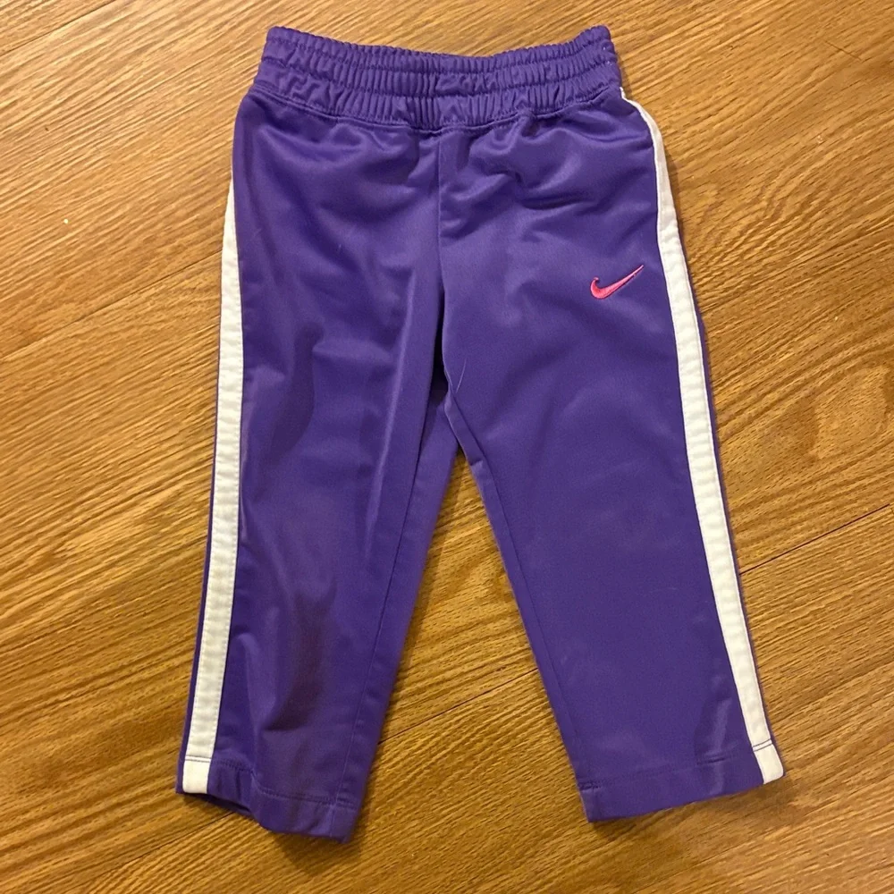 Nike Toddler Purple and White Track Jacket & Pants Set - Picture 4 of 5